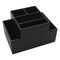 Dacasso Black Leather Multi-Purpose Desk Supply Organizer A1048 - alternate 1